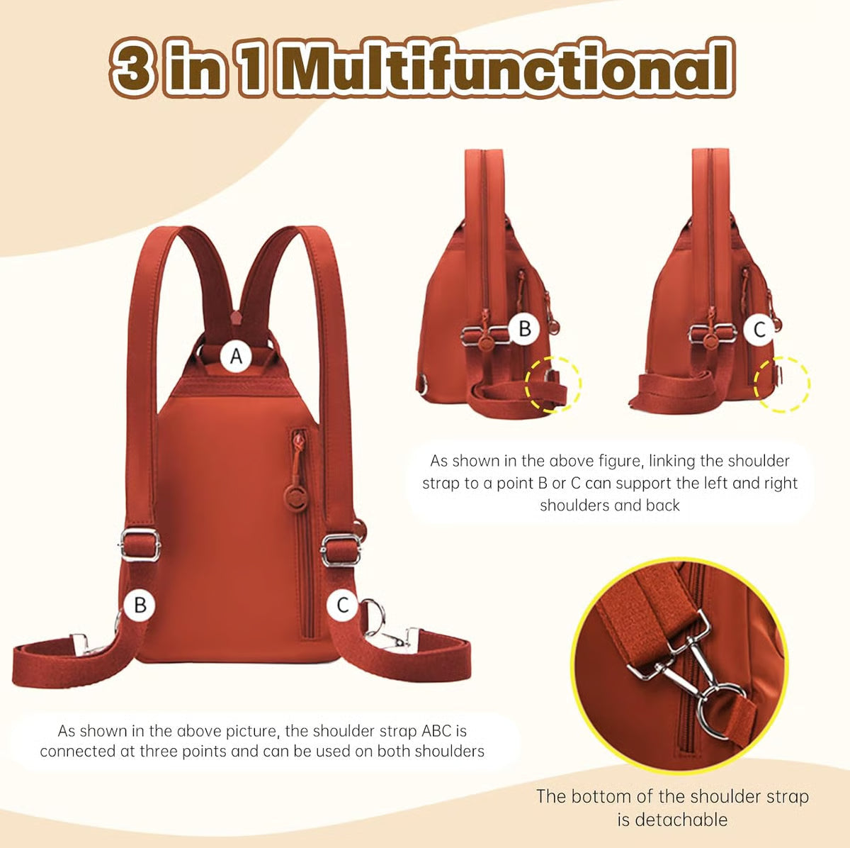 Anti-Theft 3-in-1 Tote Bag ~ Carry smarter, travel safer every day.