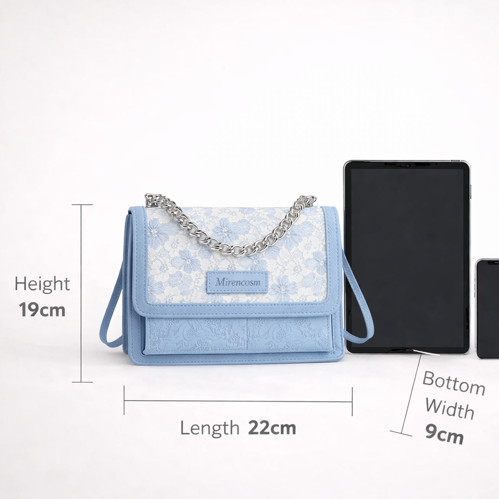 Mirencosm Women's Crossbody Bag - Lace flap shoulder bag