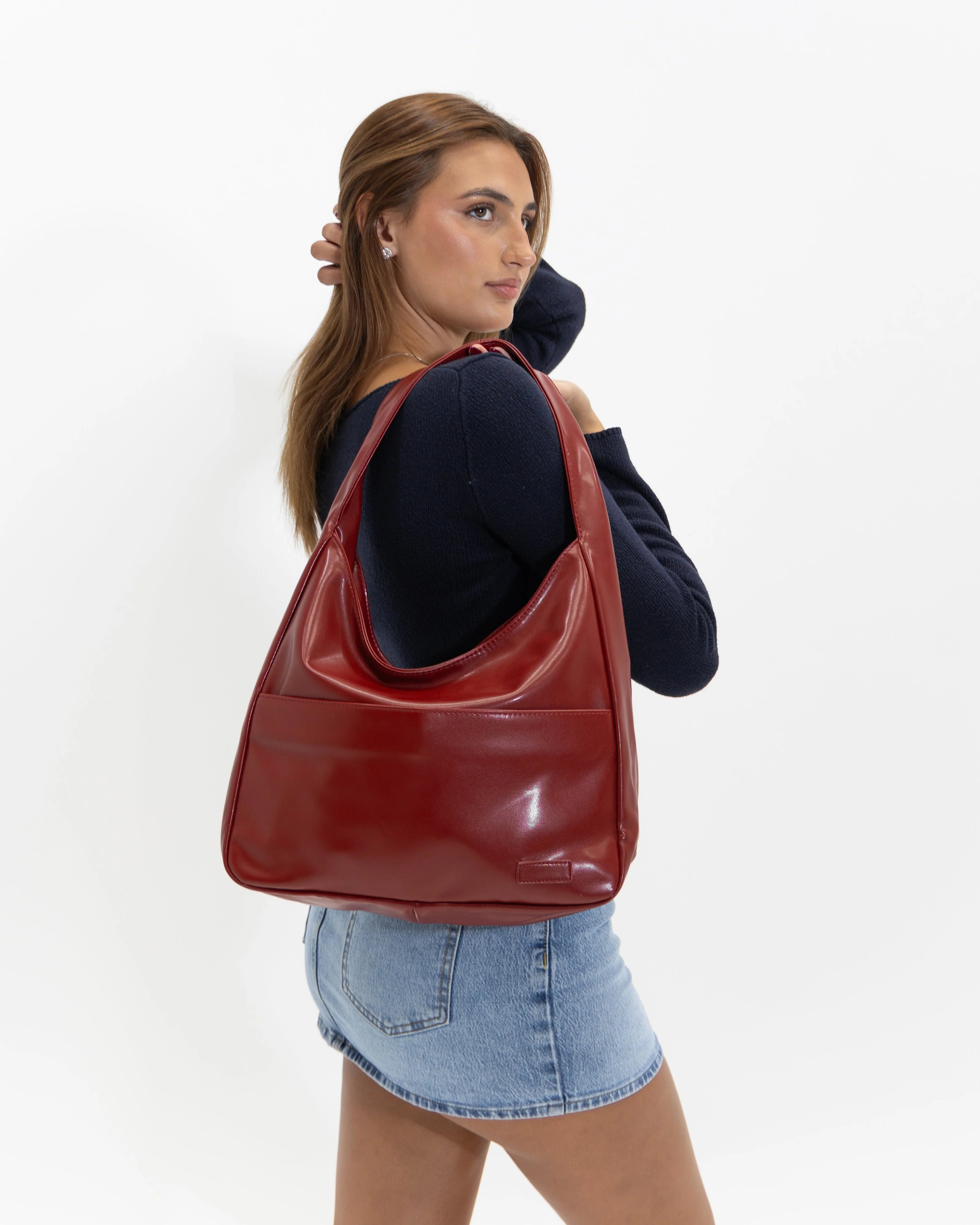Premium PU Leather Tote Bag – Stylish, Spacious, and Durable