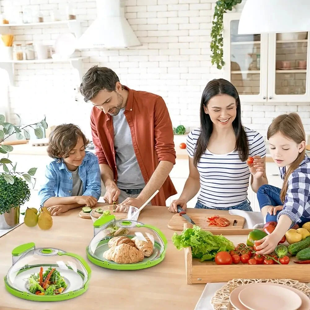 Microwave Splatter Cover with Steam Vent & Anti-Burn Handle