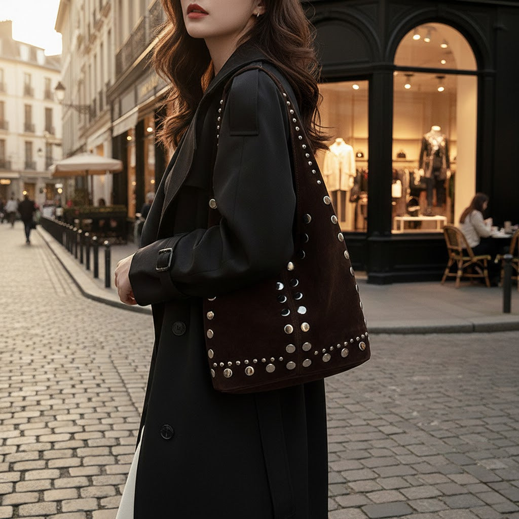 Modern Studded Tote Bag – Bold, Minimal & Effortlessly Versatile