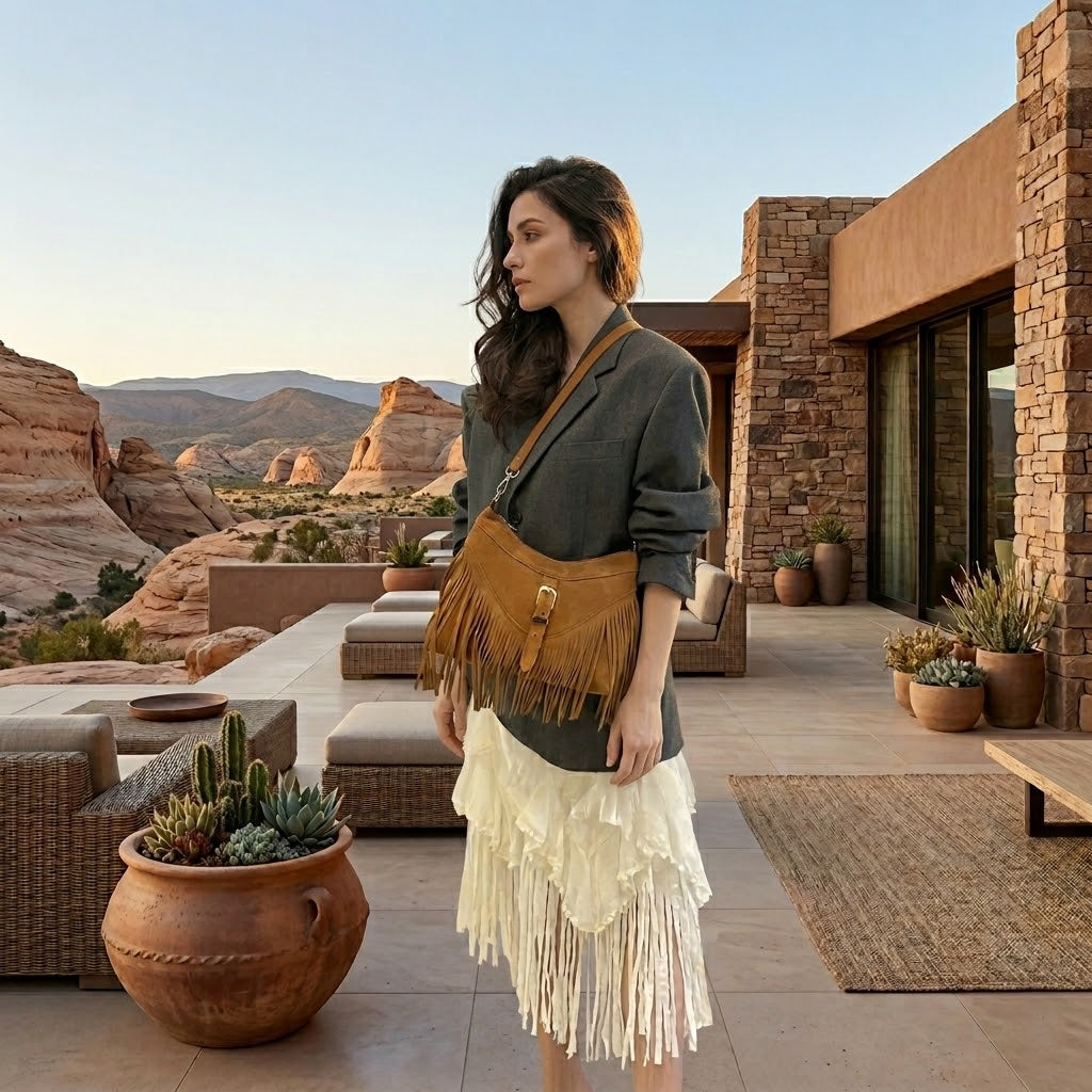 🤎✨ Boho Chic Fringe Crossbody Bag | Vintage-Inspired Everyday Statement Piece