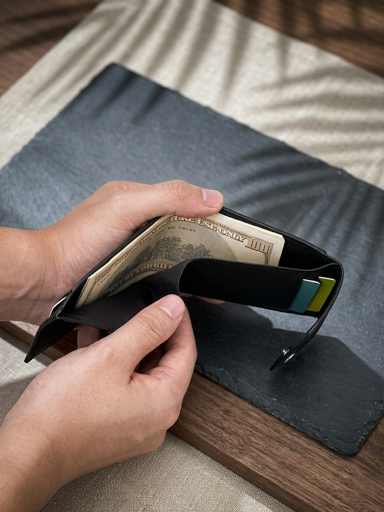 RFID Blocking Carbon Fiber Card Holder - Ultra Slim Men’s Money Clip